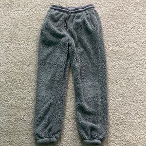Forever 21 grey fuzzy sweatpants in US size small.